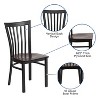 Emma and Oliver Black School House Back Metal Restaurant Dining Chair - image 3 of 4