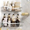Ridstar Extra-Large 3-Piece Adhesive Shower Shelf Set with Soap Dish for Smooth Walls, Glass, and Tiles-Silver - 2 of 4