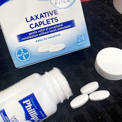  Phillips' Laxative Caplets, With Naturally Sourced Magnesium  Supplement for Gentle Relief of Occasional Constipation, Cramp and  Stimulant Free Laxatives, 100 Caplets : Health & Household