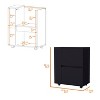 NicBex Mobile Kitchen Island Cart Morden Kitchen Carts on Wheels with Storage, 2 Cabinet Door and 2 Open Shelves for Kitchen - 2 of 4