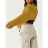 Womens Sweater Bolero Open Front Cropped Sweater Cardigan Long Sleeve Rib Knit Tops Cropped Cardigan Shrugs for Sleeveless Dress - 2 of 4