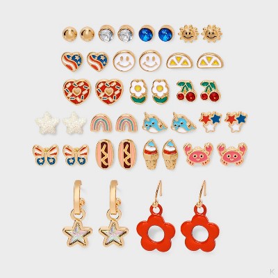 Girls' 20pk 4th of July Earring Set - Cat & Jack™