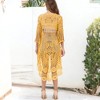 Anna-Kaci Women's Crochet Boho Duster Summer Boho Cover-Up Cardigan - 4 of 4