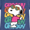 Girls' - Peanuts - Groovy Stacked Fitted Short Sleeve Graphic T-Shirt - 2 of 4