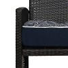 Home Fashions International 3pc O'Banana Leaves Outdoor Cushion Set Navy: Weather-Resistant Polyester, Zippered Closure - 2 of 3