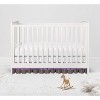  Bacati - 3 Layer Ruffled Crib/Toddler Bed Skirt - White/Lilac/Gray - 4 of 4