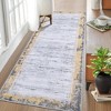 Modern Bordered Area Rug Washable Border Rug Living Room Rug Soft Low Pile Rug - 3 of 4