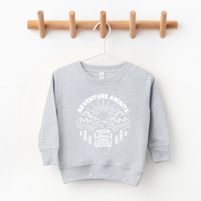 The Juniper Shop Adventure Awaits Landscape Circle With Van Toddler Graphic Sweatshirt