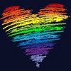 Adult Design By Humans Love Wins Rainbow Blended Heart Pride By KangThien T-Shirt - 2 of 2
