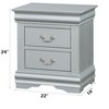 NicBex Nightstand with 2 Drawers,22 inch /21 inch Side Table with Metal Handles and  Elegant Finish,Classic Bedside Table for Bedroom,Living Room - 3 of 4