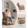 Oversized Recliner Chair for Adults - 360° Swivel Rocker Recliner with PU Leather, Manual Recline Mechanism, for Living Room/Home Theater - 3 of 4