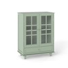 JUJABU Minimalist Wood Storage Cabinet with Glass Double Doors & Drawer for Dining Room, Living Room, Hallway or Entry - 2 of 4