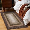 Indoor Modern Machine Washable Geometric Bordered Area Rugs - Soft Non Slip Floor Carpet for Home Office - 2 of 4