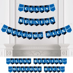 Big Dot of Happiness Reunited Blue - Royal Blue School Class Reunion Party Bunting Banner - Party Decorations - Class Reunion Welcome Back - 1 of 4