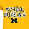 NCAA Michigan Wolverines Girls' V-Neck T-Shirt - 3 of 3