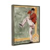 Kids' Wall Art by Melissa Wang Baseball Pitcher Sports Painting Gray Framed Kids' Floater Canvas - Stupell Industries - 2 of 4
