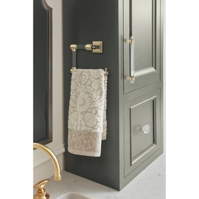 Clear and Golden Champagne Wall Mounted Towel Ring