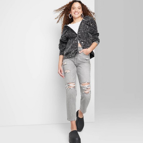 Women's Super-High Rise Tapered Jeans - Wild Fable™ Gray Wash 00