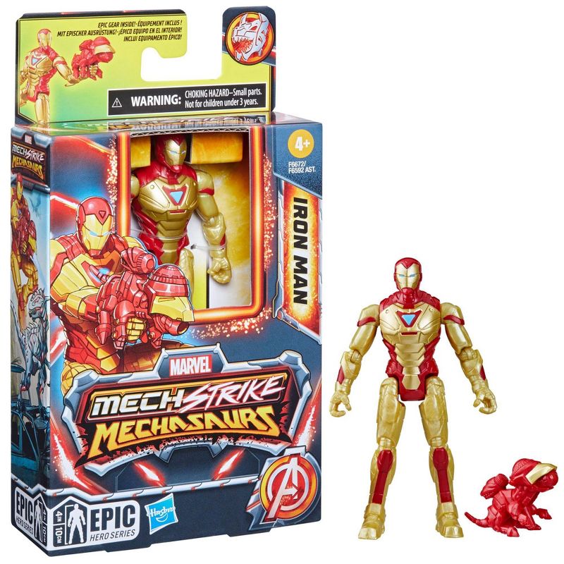 Marvel Mech Strike Mechasaurs Iron Man Action Figure, 3 of 7