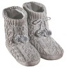 Collections Etc Cable Knit Slippers with Pom Poms, Comfortable Booties for Women - 2 of 3