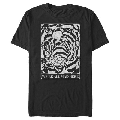 Men's Alice In Wonderland Cheshire Cat We're All Mad Here T-shirt ...