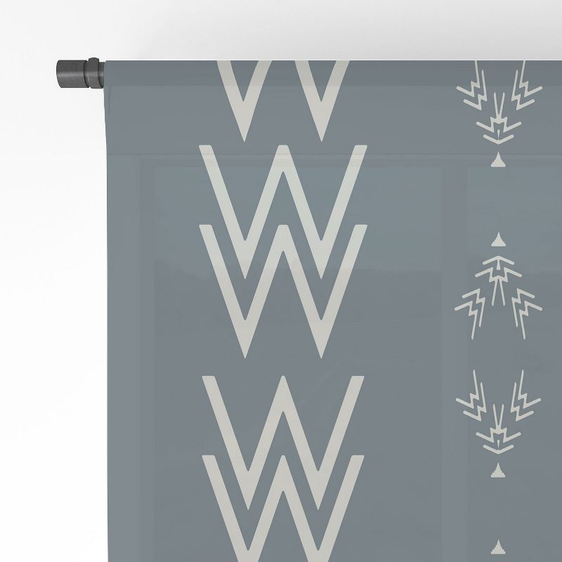 Sheila Wenzel Ganny Minimal Blue Mudcloth Single Panel Sheer Window Curtain - Deny Designs, 4 of 7