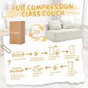 Grungis Chenille Loveseat Sofa with Left Arm & Removable Pillows, Modern Minimalist 2-Seater Sofa for Living Room & Bedroom - 4 of 4