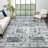 Washable Vintage Rug Non Slip Low Pile Rug Soft Throw Floor Cover Foldable Indoor Carpet for Living Room Bedroom Playroom Nursery - 2 of 4