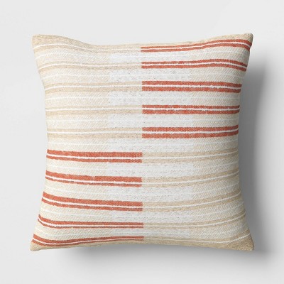 Textural Solid Square Throw Pillow Off-White - Threshold™