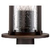 Minka Lavery Industrial Outdoor Post Light Fixture Oil Rubbed Bronze 20 1/4" Seeded Glass for Exterior Barn Deck House Porch Patio - 3 of 3