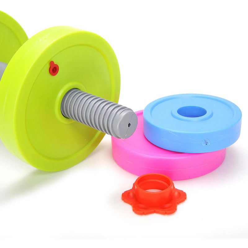 Ready! Set! Play! Link Adjustable Rainbow Dumbbell Toy Set For Kids, 4 of 10