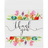 Sparkle and Bash 250 Pack Floral Thank You Goodie Bags 5.5" x 5.5", for Cookies Gifts Holiday Treats