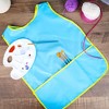 Bright Creations 4 Pack Kids Art Smocks, Waterproof Artist Painting Aprons with 3 Pockets and Velcro Tape for Art and Crafts Activity - 2 of 4