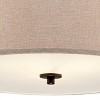 Franklin Iron Works Oil Rubbed Bronze Pendant Chandelier 19 1/2" Wide Farmhouse Rustic Oatmeal Linen Drum Shade Fixture for Dining Room Kitchen Island - 3 of 4