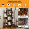 Metal Bookcase With 2 Drawers, Industrial Freestanding Open Display Rack, Vintage Open Bookshelf, 12 Storage Shelves - 3 of 4