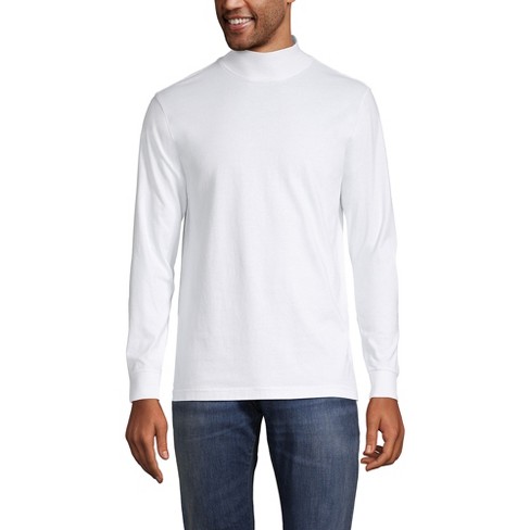 Lands End Men s Super t Mock Turtleneck White S Target