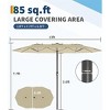 13FT Patio Umbrella, Rectangle Outdoor Umbrella, Double-Sided Market Table Umbrella With Crank Handle, Perfect for Pool, Garden, Deck, Backyard - 2 of 4