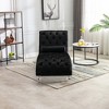KTMBDW Chaise Lounge Indoor Button-Tufted Upholstered Sofa Recliner Lounge Chair for Living Room Bedroom Velvet - 2 of 4