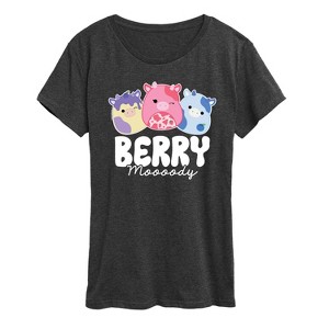Women's - Squishmallows - Berry Moooody Short Sleeve Graphic T-Shirt - 1 of 4