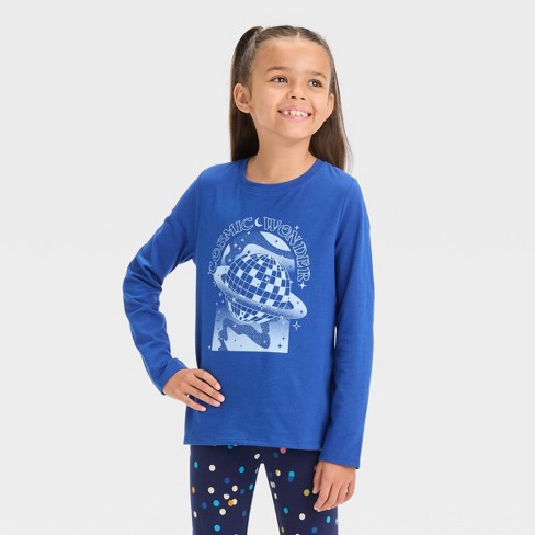 Girls' Long Sleeve 'cosmic Wonder' Graphic T-shirt - Cat & Jack