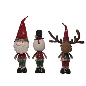 Transpac Plush Holiday Pal Shelf Sitter Set of 3 Christmas Home Decorations - 1 of 1