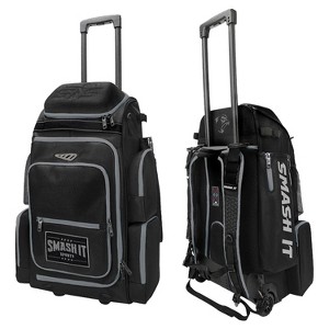 2025 Smash Ops Lil’ Guerrilla Hybrid Roller/Bat Pack Bag - Black/Charcoal - 1 of 4