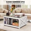 VEVOR 31.5" Farmhouse Coffee Table, Square Coffee Table with Open Storage Compartment, Wooden Rustic Cocktail Table for Living Room, Bedroom - 4 of 4