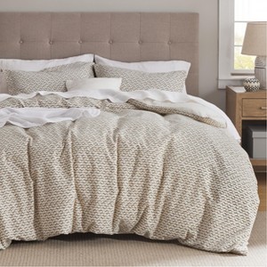 Cotton Duvet Cover Boho Textured Embroidery Jacquard Duvet Cover Set Soft and Breathable Bedding Set for All Seasons - 1 of 4