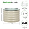 Aoodor 16.7'' Tall Aluzinc Metal Raised Garden Bed 24'' Round - Outdoor Garden Planter Box - 3 of 4