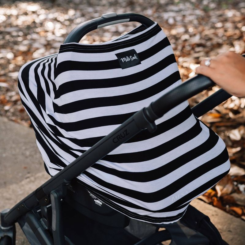 Milk Snob  Nursing Cover/Baby Car Seat Canopy - Signature Stripe, 5 of 6