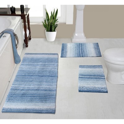 Gradiation Rug Collection Cotton Tufted Set of 3 Bath Rug Set - Home Weavers