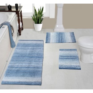 Gradiation Rug Collection Cotton Tufted Set of 3 Bath Rug Set - Home Weavers - 1 of 4