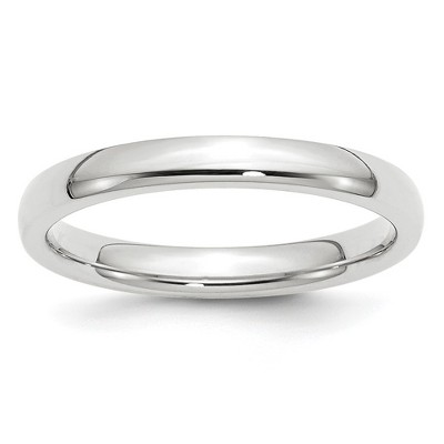 Black Bow Jewelry 2.5mm to 6mm Platinum Standard Weight Polished Domed Comfort Fit Band