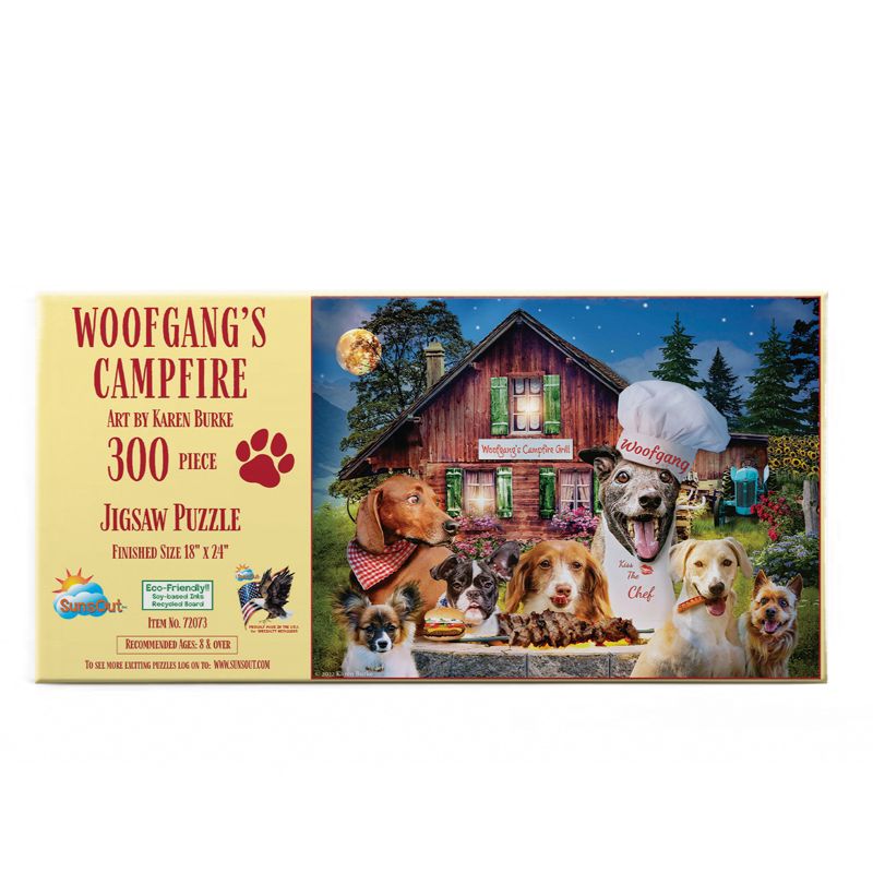 Sunsout Wolfgang's Campfire 300 pc   Jigsaw Puzzle 72073, 3 of 6